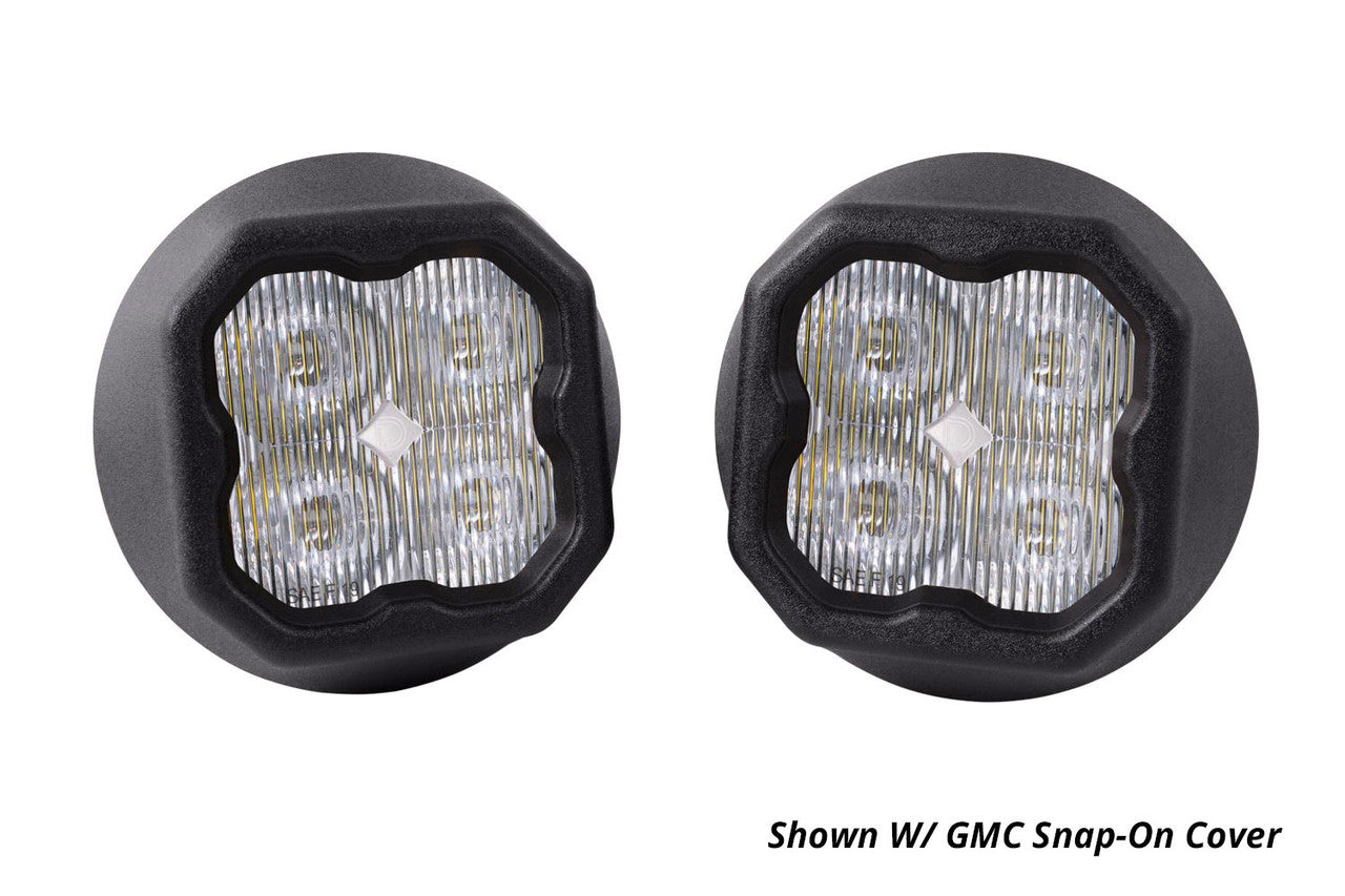 Diode Dynamics SS3 LED Fog Light Kit for 2007-2014 GMC Yukon White SAE-DOT Fog Sport w- Backlight