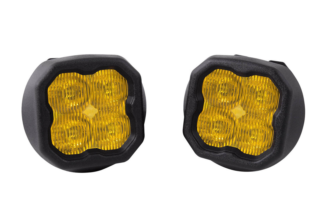 Diode Dynamics SS3 LED Fog Light Kit for 2014-2015 GMC Sierra 1500 Yellow SAE-DOT Fog Sport w- Backlight