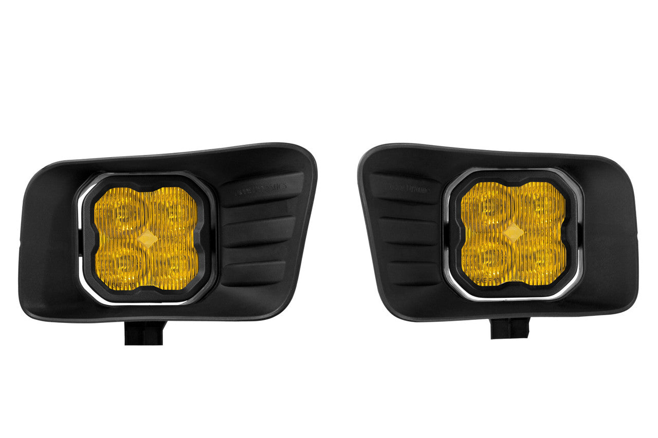 Diode Dynamics SS3 LED Fog Light Kit for 2010-2018 Ram 2500-3500 Yellow SAE-DOT Fog Sport w- Backlight