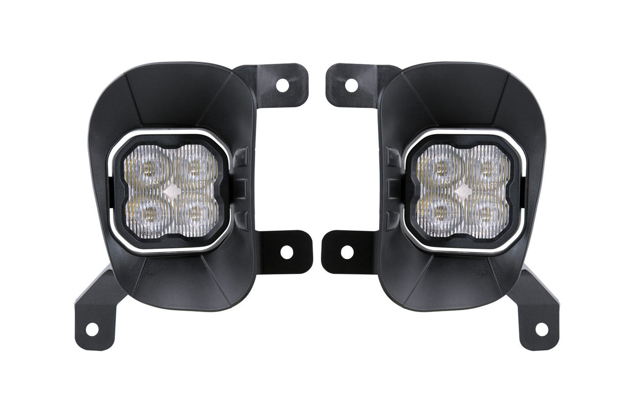Diode Dynamics SS3 LED Fog Light Kit for 2013-2018 Ram 1500 White SAE-DOT Fog Pro w- Backlight