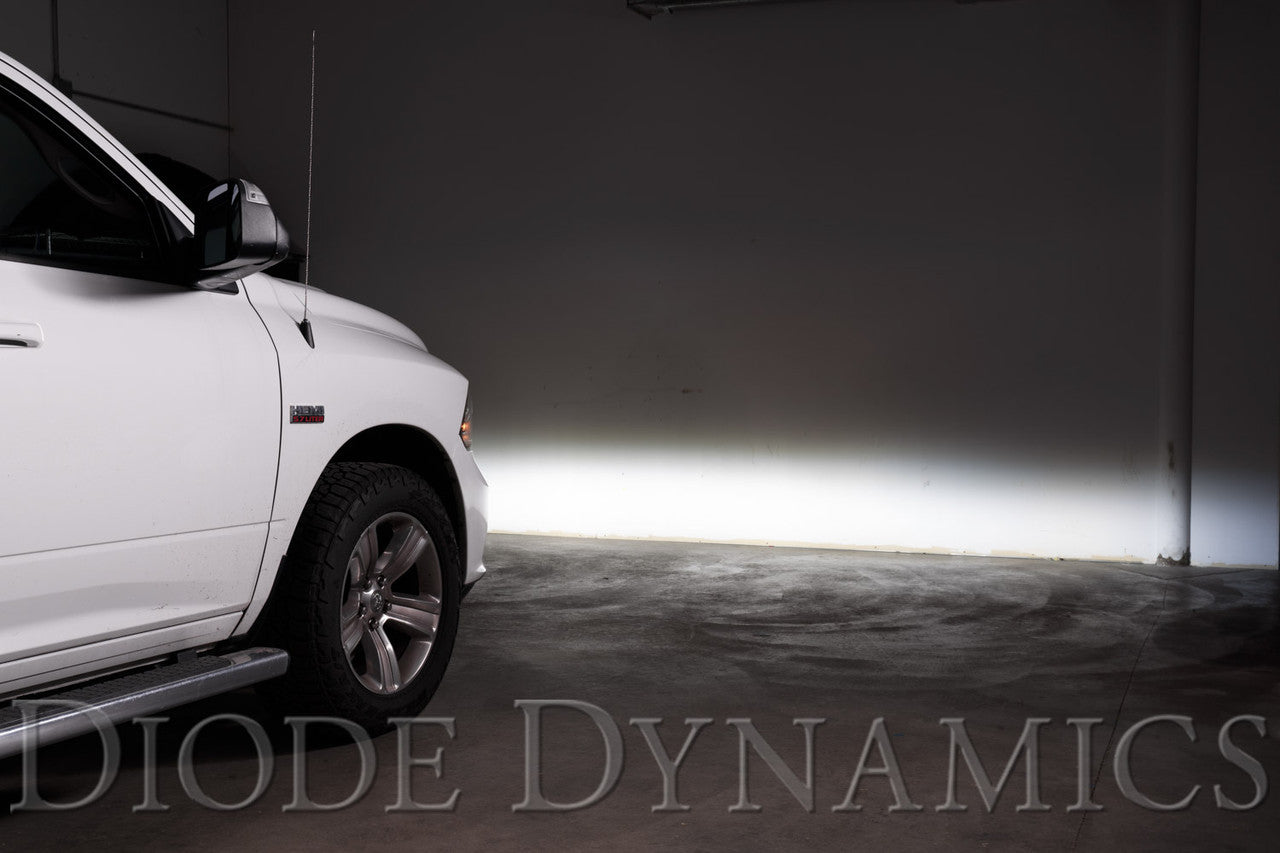 Diode Dynamics SS3 LED Fog Light Kit for 2013-2018 Ram 1500 White SAE-DOT Fog Pro w- Backlight