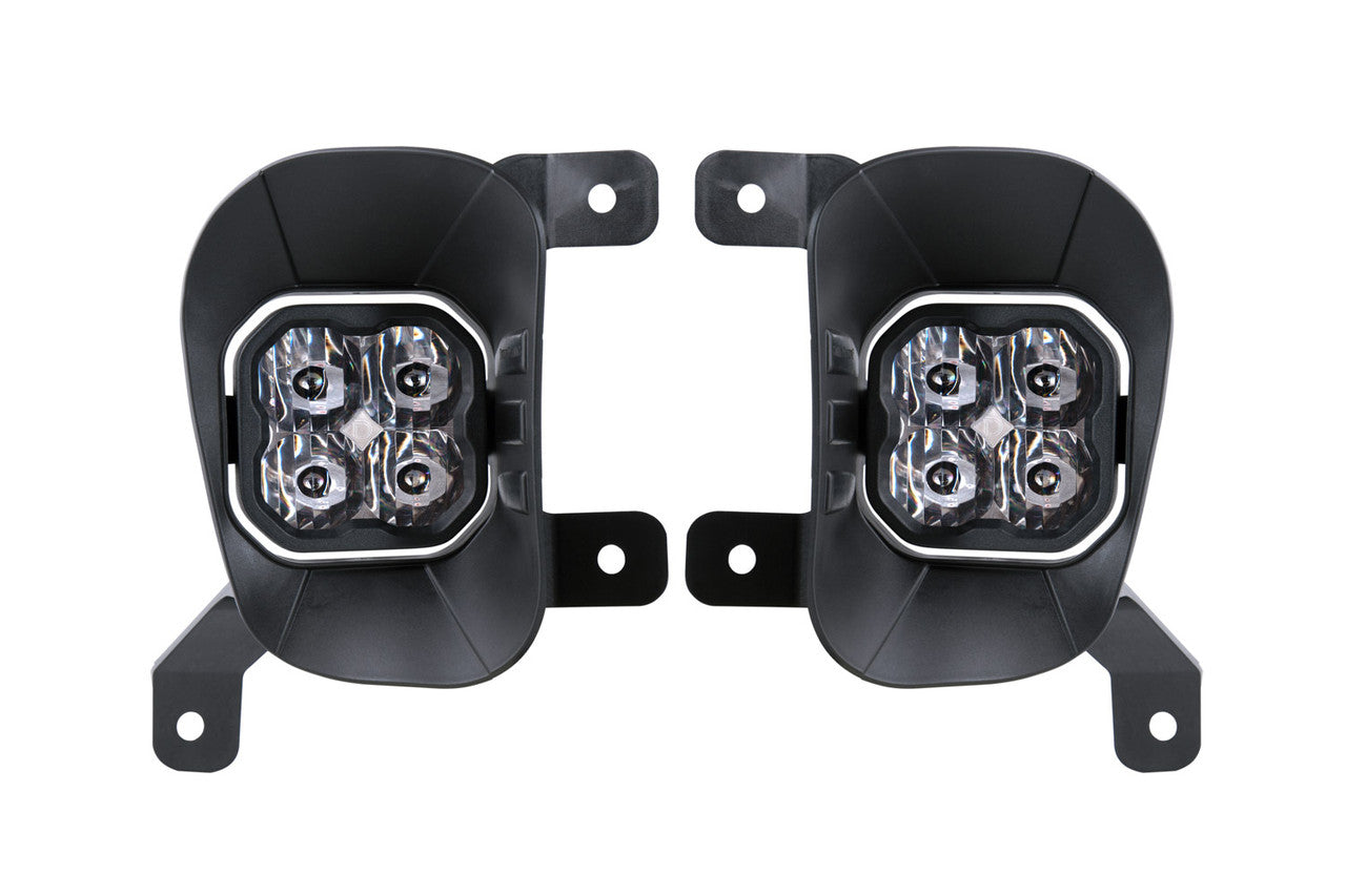 Diode Dynamics SS3 LED Fog Light Kit for 2013-2018 Ram 1500 Yellow SAE-DOT Fog Pro w- Backlight