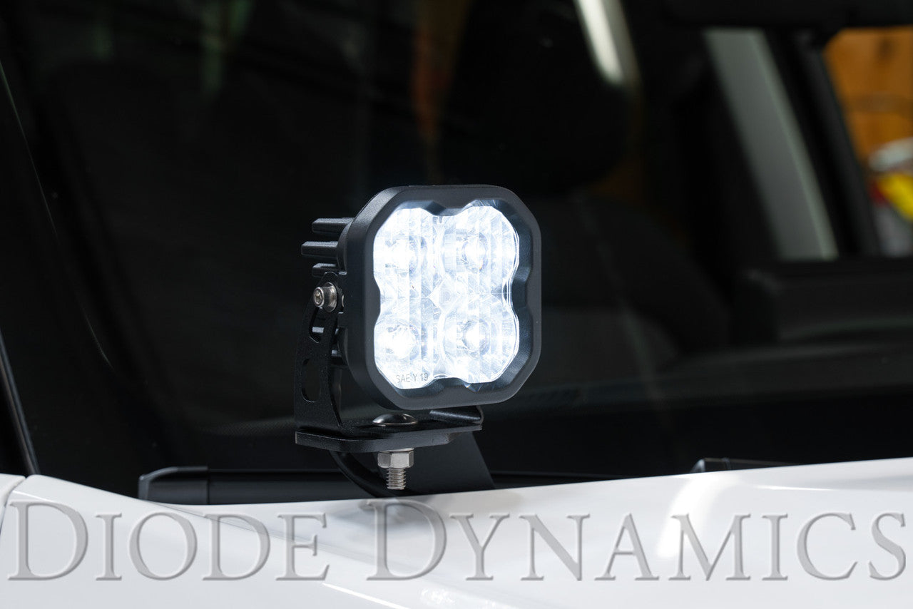 Diode Dynamics Stage Series 2in LED Ditch Light Kit for 2021 Ford Bronco Sport, Pro White Combo