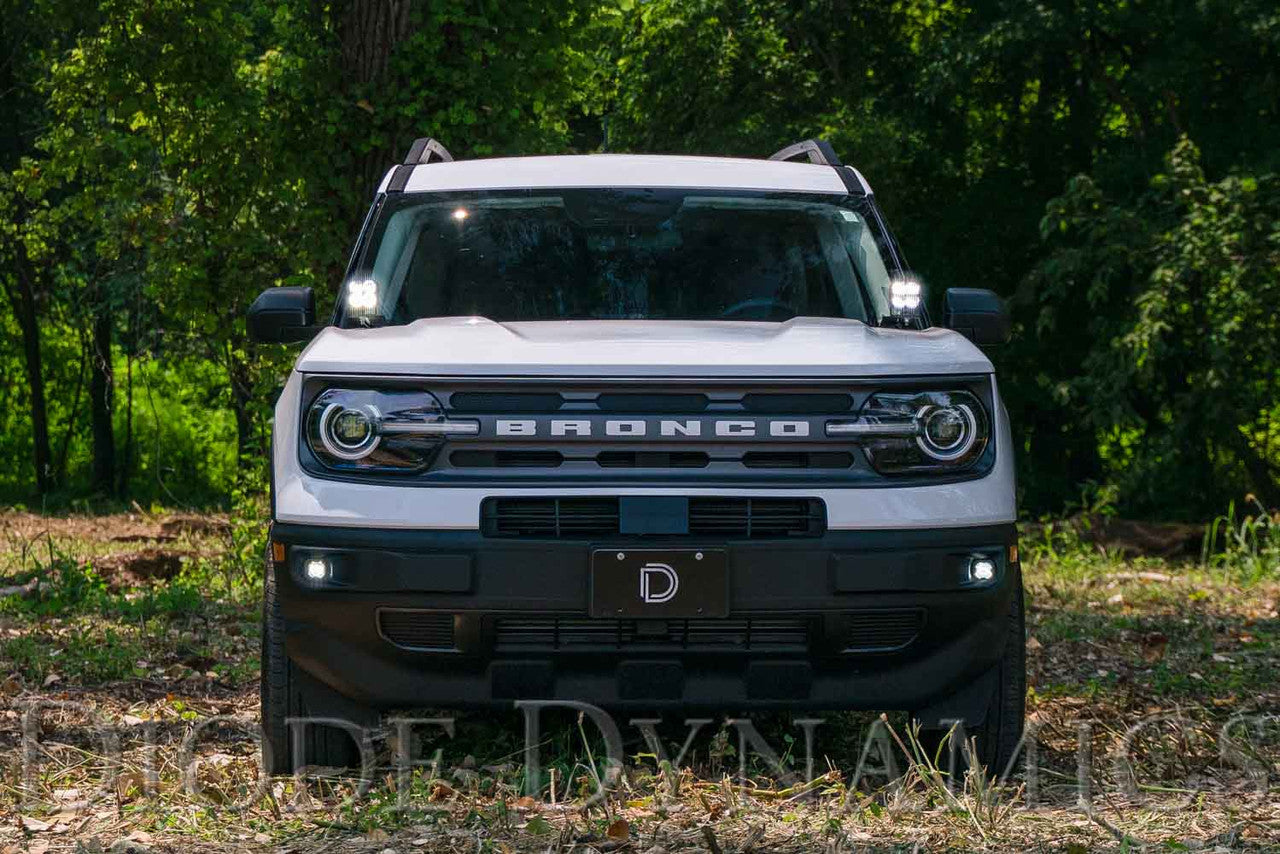 Diode Dynamics Stage Series 2in LED Ditch Light Kit for 2021 Ford Bronco Sport, Pro White Combo