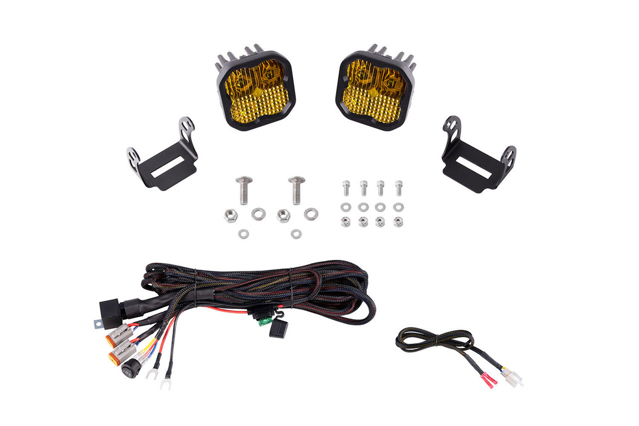Diode Dynamics SS3 LED Ditch Light Kit for 2021 Ford Bronco, Pro Yellow Combo