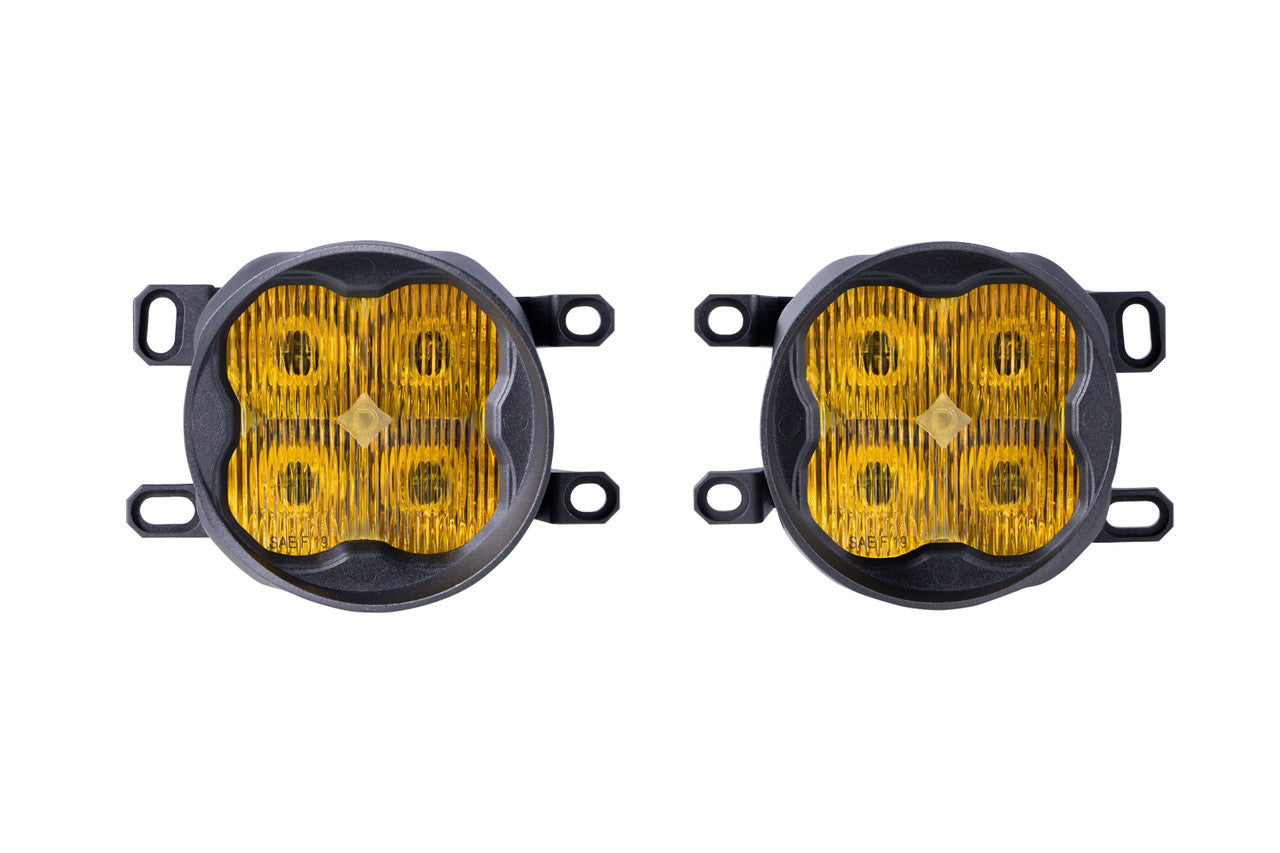 Diode Dynamics SS3 LED Fog Light Kit for 2010-2013 Toyota 4Runner, Yellow SAE-DOT Fog Pro with Backlight