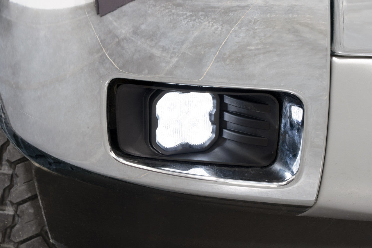 Diode Dynamics SS3 LED Fog Light Kit for 2007-2015 Chevrolet Silverado, Yellow SAE-DOT Fog Sport with Backlight