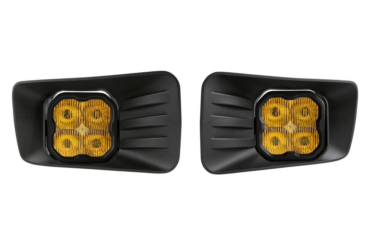 Diode Dynamics SS3 LED Fog Light Kit for 2015-2020 Chevrolet Suburban, Yellow SAE-DOT Fog Max with Backlight