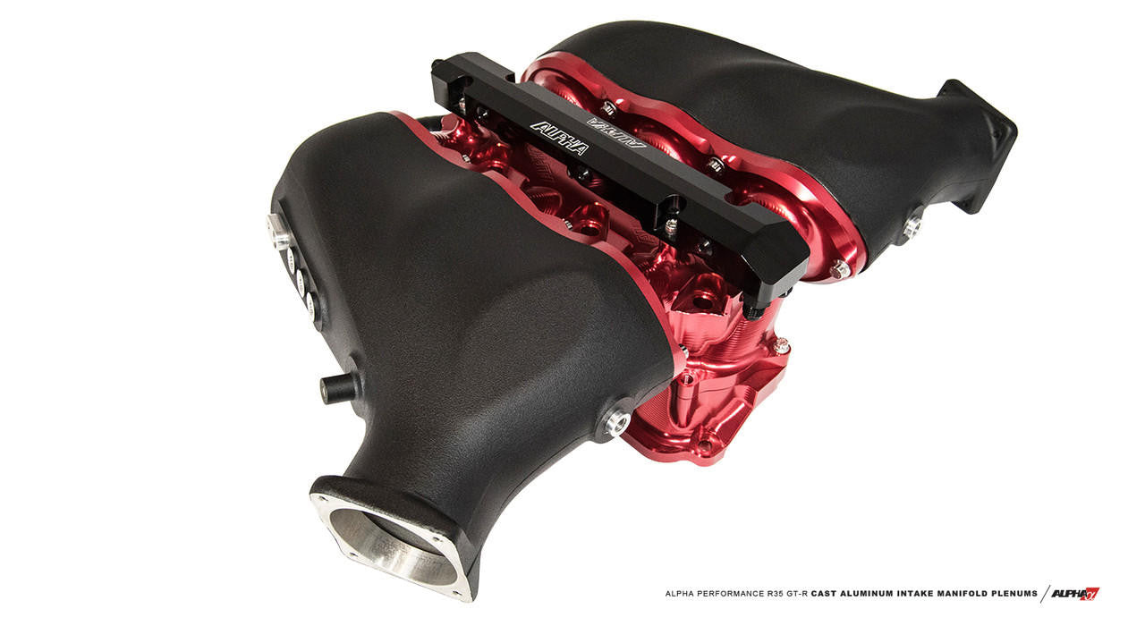 AMS Performance ALPHA Performance R35 GT-R Cast Aluminum Intake Manifold Plenum Set ALP.07.08.0101-7 