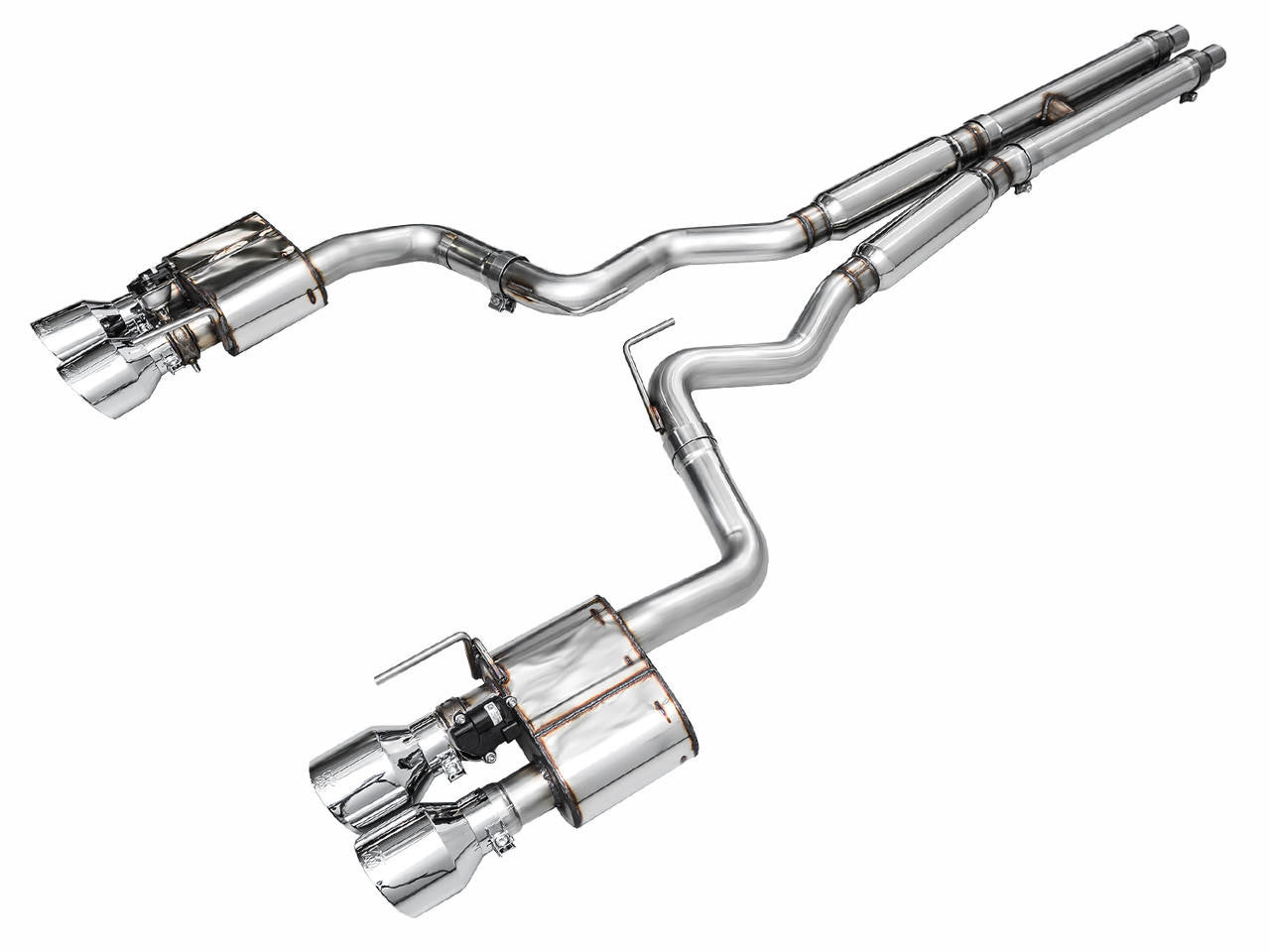 AWE Tuning AWE SwitchPath Exhaust for S650 Mustang Dark Horse - Quad Chrome Silver Tips 3025-42375 