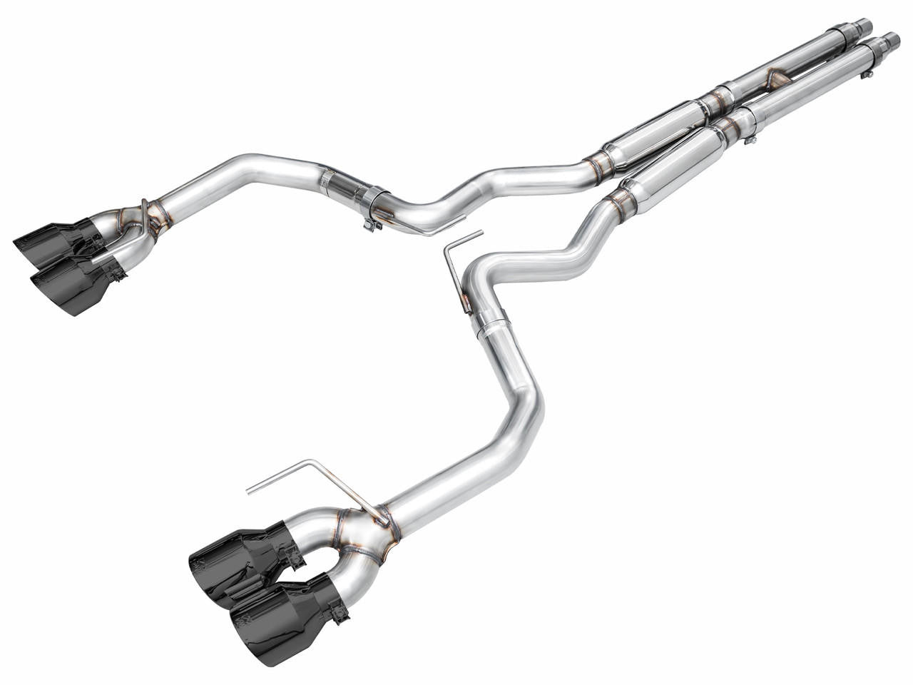 AWE Tuning AWE SwitchPath Exhaust for S650 Mustang Dark Horse - Quad Diamond Black Tips 3025-43375 
