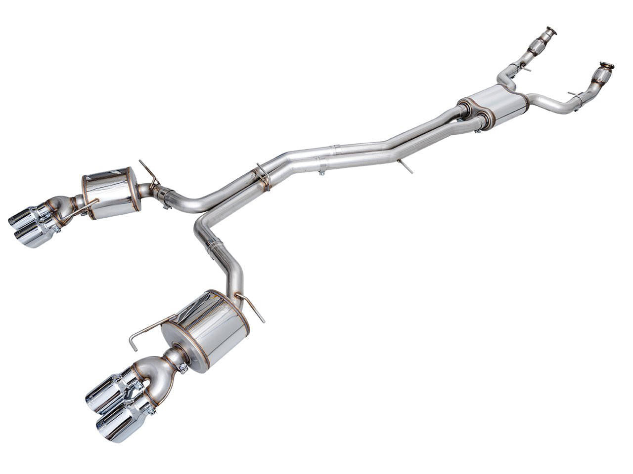 AWE Tuning AWE Touring Edition Exhaust for Audi C8 S6/S7 - Chrome Silver Tips 3015-42103 