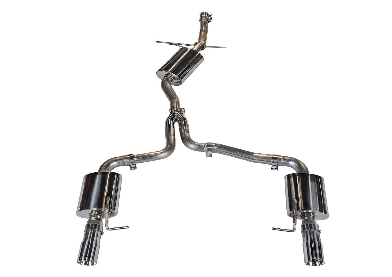 AWE Tuning AWE Touring Edition Exhaust for B8 A4 2.0T - Dual Outlet, Chrome Silver  Tips 3015-32030 