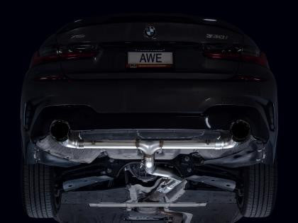 AWE Tuning AWE Track Edition Axleback Exhaust for BMW G2X 330i/430i - Diamond Black 