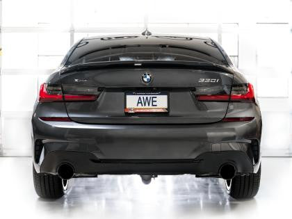AWE Tuning AWE Track Edition Axleback Exhaust for BMW G2X 330i/430i - Diamond Black 