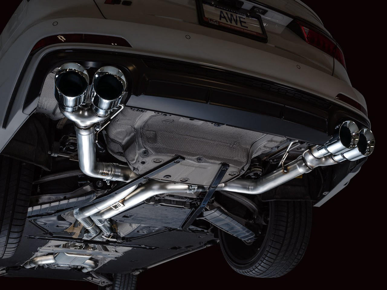 AWE Tuning AWE Track Edition Exhaust for Audi C8 S6/S7 - Chrome Silver Tips 3020-42101 