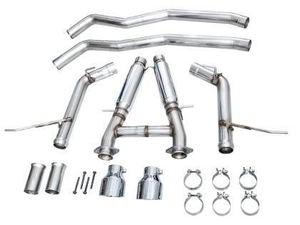 AWE Tuning AWE Track Edition Exhaust for Dodge Durango 6.4 / 6.2 SC - Chrome Silver Tips 