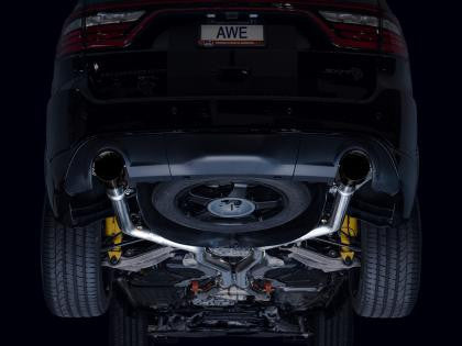 AWE Tuning AWE Track Edition Exhaust for Dodge Durango 6.4 / 6.2 SC - Diamond Black Tips 