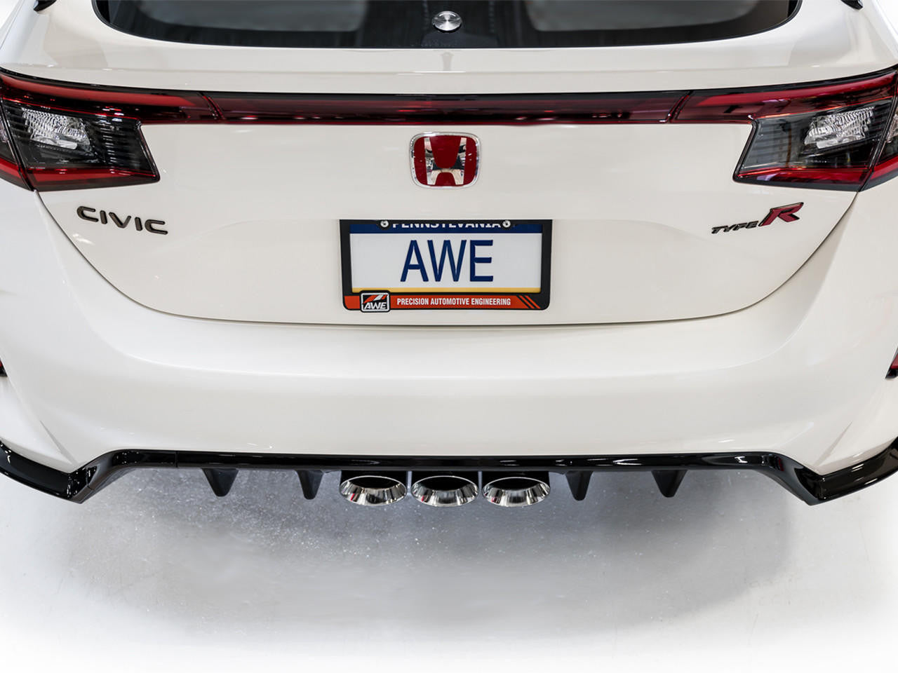 AWE Tuning AWE Track Edition Exhaust for FL5 Civic Type R - Triple Chrome Silver Tips 3020-52287 