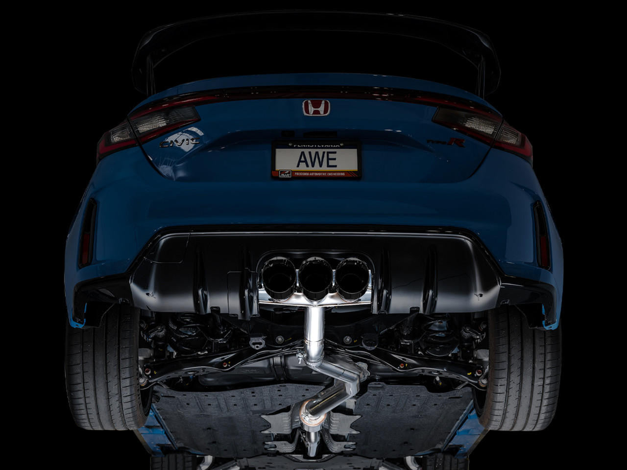 AWE Tuning AWE Track Edition Exhaust for FL5 Civic Type R - Triple Diamond Black Tips 3020-53287 