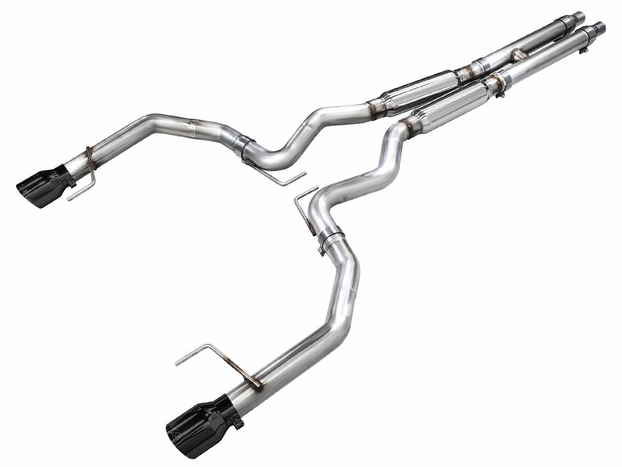 AWE Tuning AWE Track Edition Exhaust for S650 Mustang GT Fastback - Dual Diamond Black Tips 3020-33650 