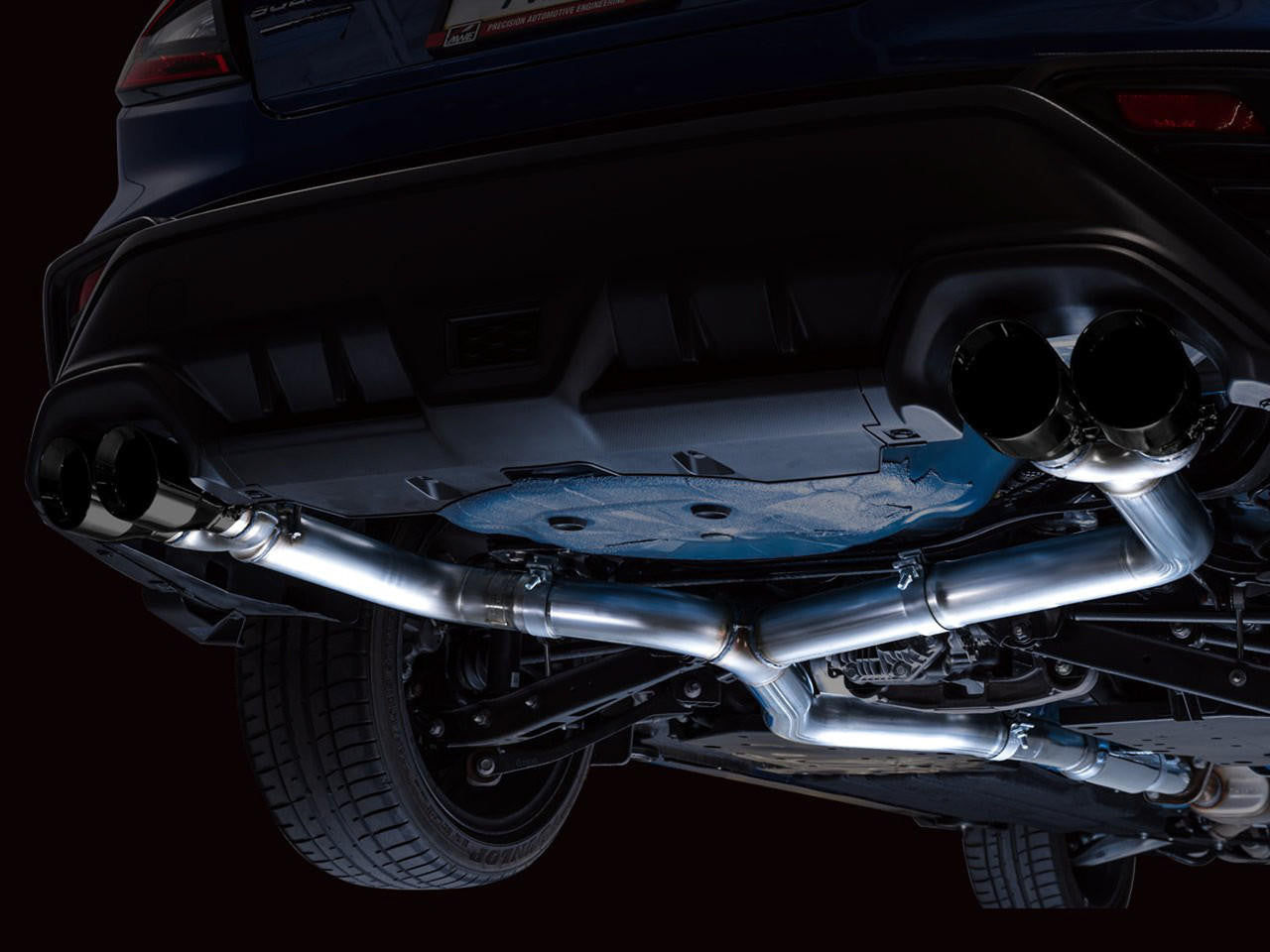 AWE Tuning AWE Track Edition Exhaust for VB Subaru WRX - Diamond Black Tips 3020-43979 