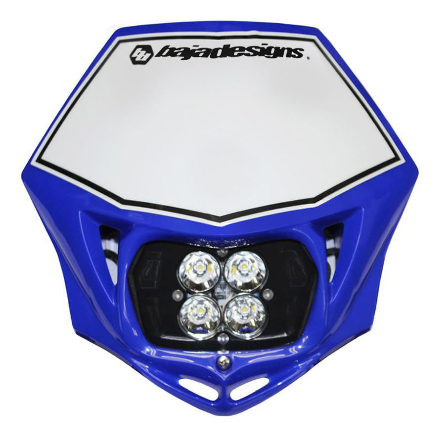  Baja Designs Motorcycle Squadron Sport (D/C) Headlight Kit w/ Blue Shell, Spot Pattern 557001BU 