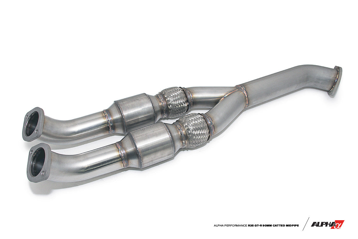 AMS Performance Alpha Performance R35 GT-R 90mm Catted Midpipe - 76mm
