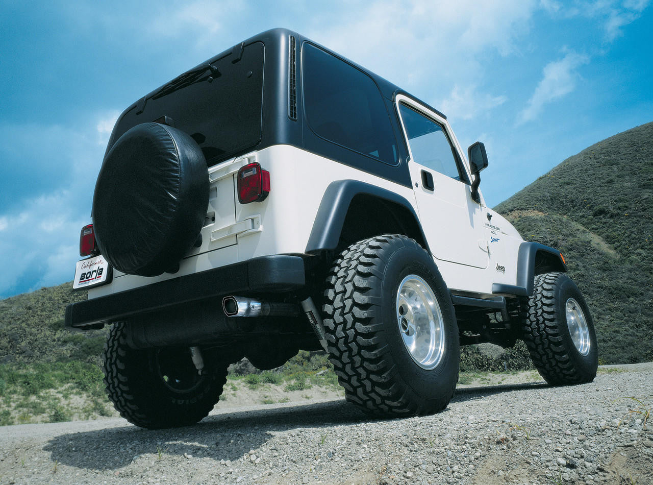 Borla 1997-1999 Jeep Wrangler TJ Cat-Back Exhaust System, Touring, Chrome Tips 14728 