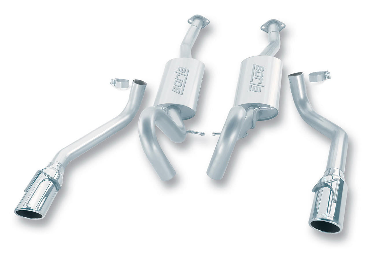 Borla 1999-2004 Ford Mustang GT/2003-2004 Mach I Cat-Back Exhaust System, Touring, Chrome Tips 14834 