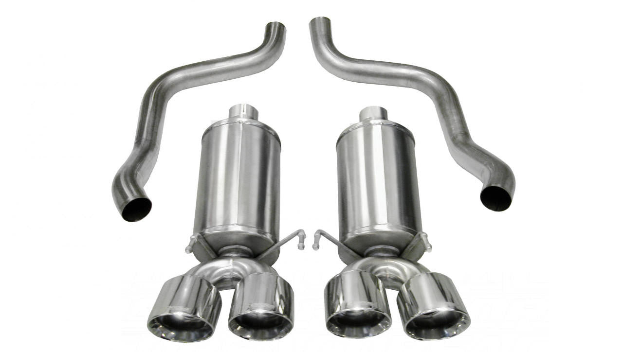 Corsa Performance 2.5 Inch Axle-Back Xtreme Dual Exhaust Polished 3.5 Inch Tips 09-13 Corvette 6.2L Stainless Steel Corsa Performance 14470 