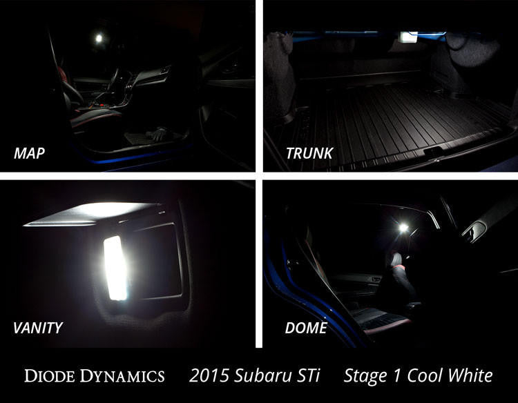 Diode Dynamics 2015-2019 Subaru WRX Interior Light Kit Stage 1 Cool White Diode Dynamics DD0266 