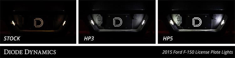 Diode Dynamics 2017-2020 Ford F-150 Raptor & 2015-2020 F-150 Rear License Plate LED Kits 