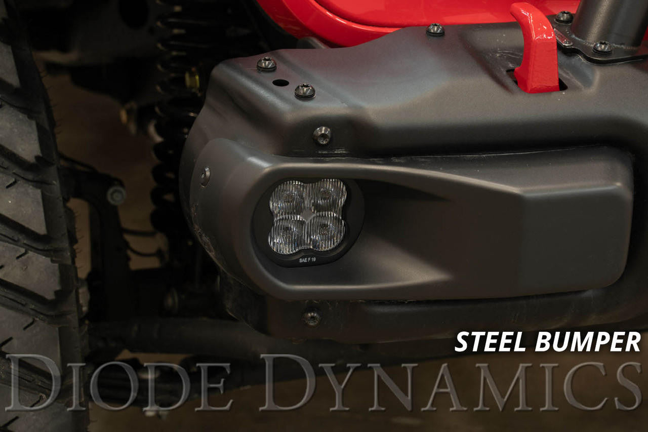 Diode Dynamics SS3 LED Fog Light Kit for 2018-2021 Jeep JL Wrangler White SAE/DOT Driving Sport w/ Backlight Type MR Bracket Kit Diode Dynamics DD7051-ss3fog-1634 