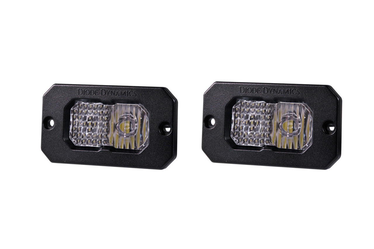 Diode Dynamics Stage Series 2in LED Pod Pro White Combo Flush ABL Pair Diode Dynamics DD6732P 