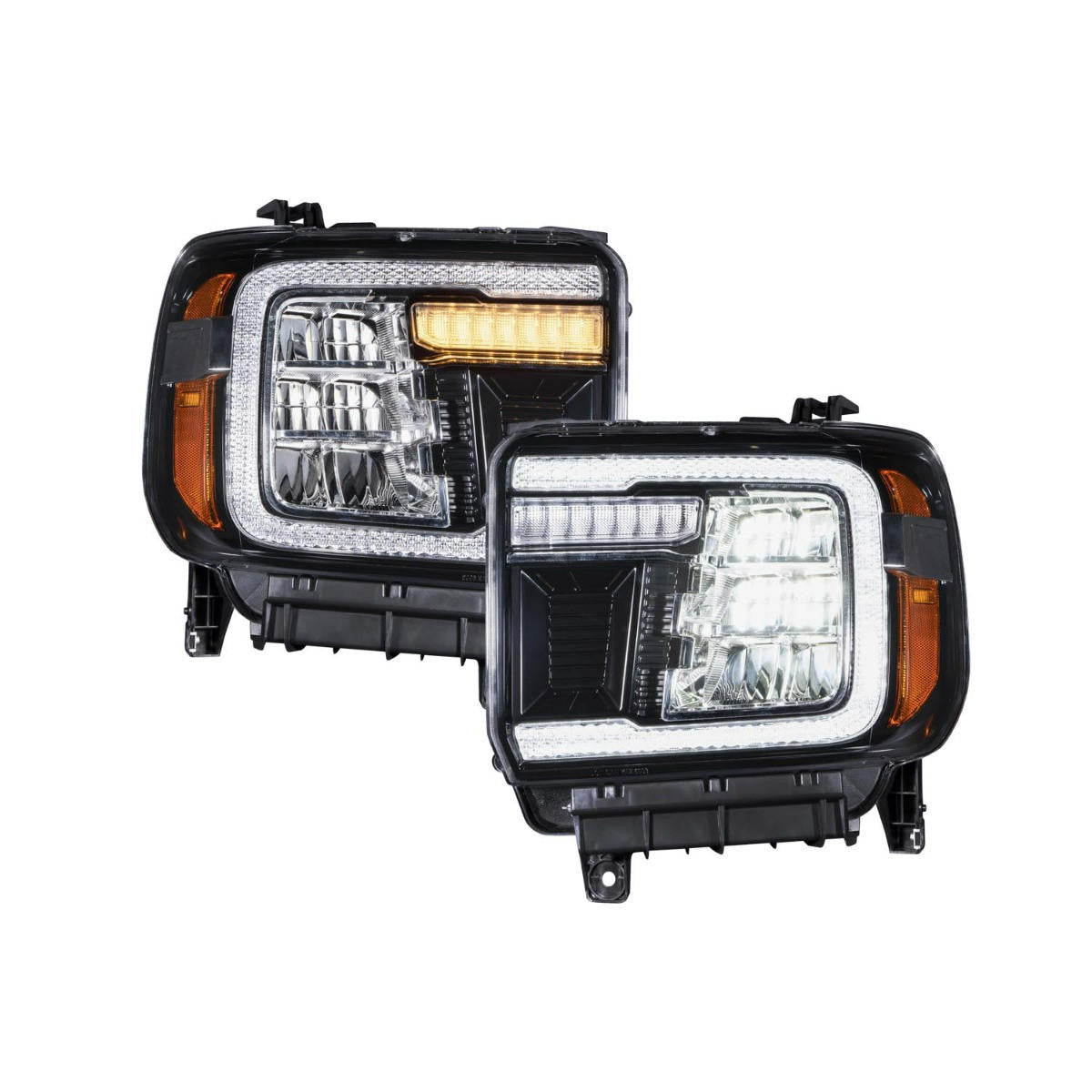 Form Lighting 14-18 GMC Sierra 1500 and 15-19 GMC Sierra 2500/3500 LED Reflector Headlights Pair FL0011 