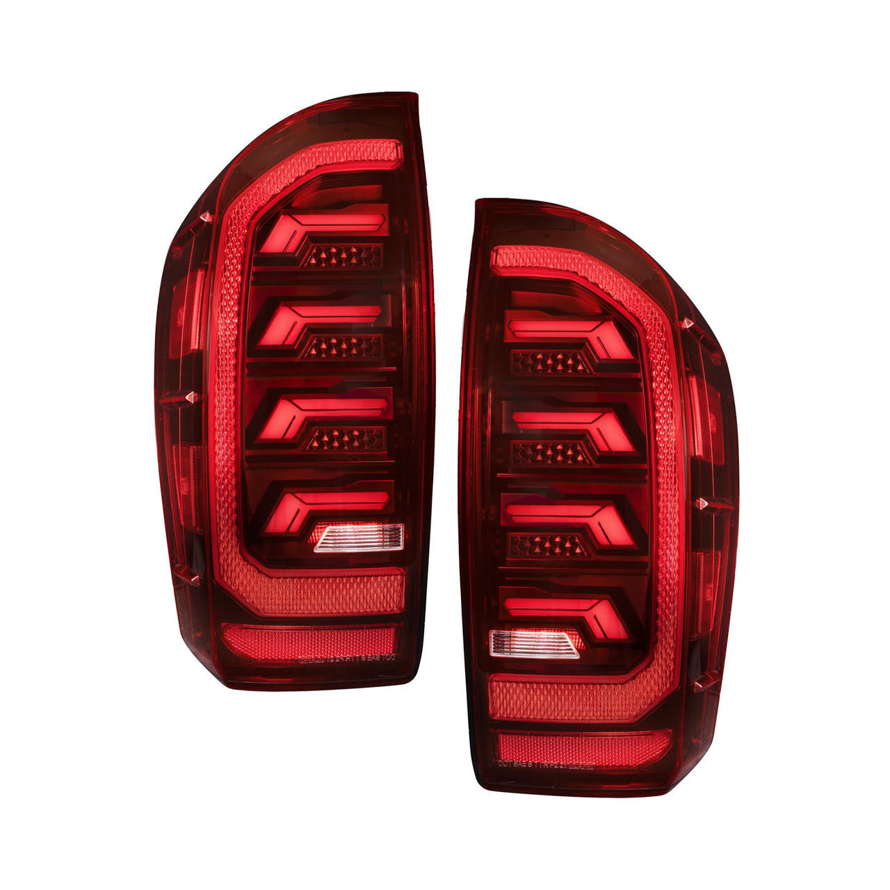 Form Lighting 2016+ Toyota Tacoma LED Tail Lights Pair (Red / Smoked) VAR-FL0018 
