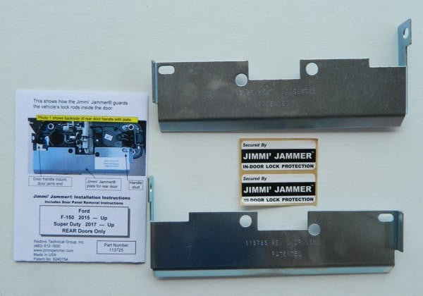 Jimmi Jammer Rear In-Door Lock Protection for Ford Trucks 113725 