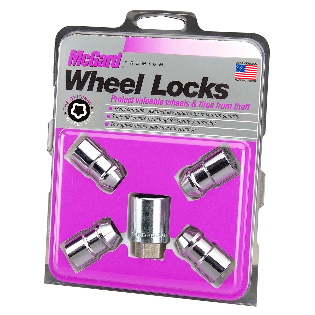 McGard Cone Seat Exposed Style Wheel Locks-Chrome 24131 