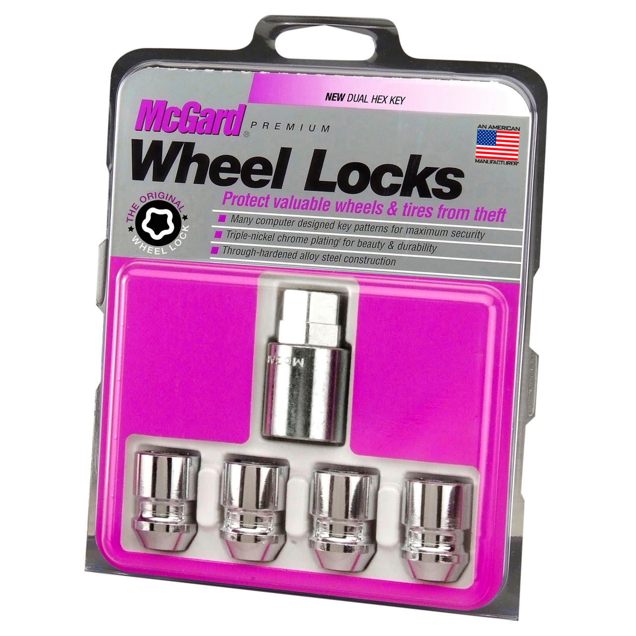 McGard Cone Seat Exposed Style Wheel Locks-Chrome 24193 