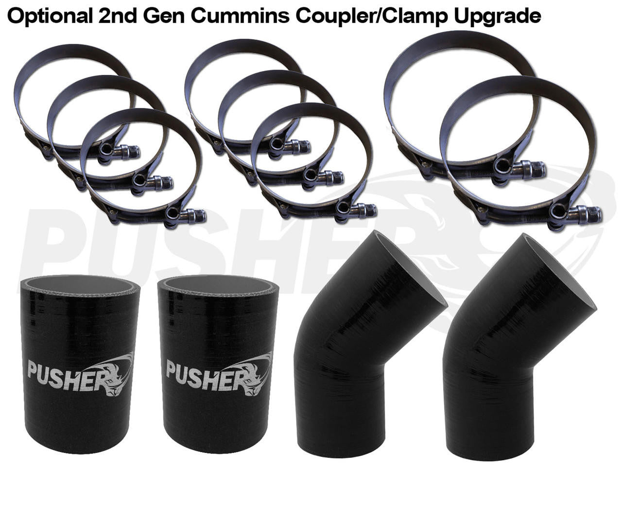 Pusher Intakes Pusher Heavy Duty Coupler/Clamp Upgrade for 1994-2002 Dodge Cummins Trucks PDC9402CCU 