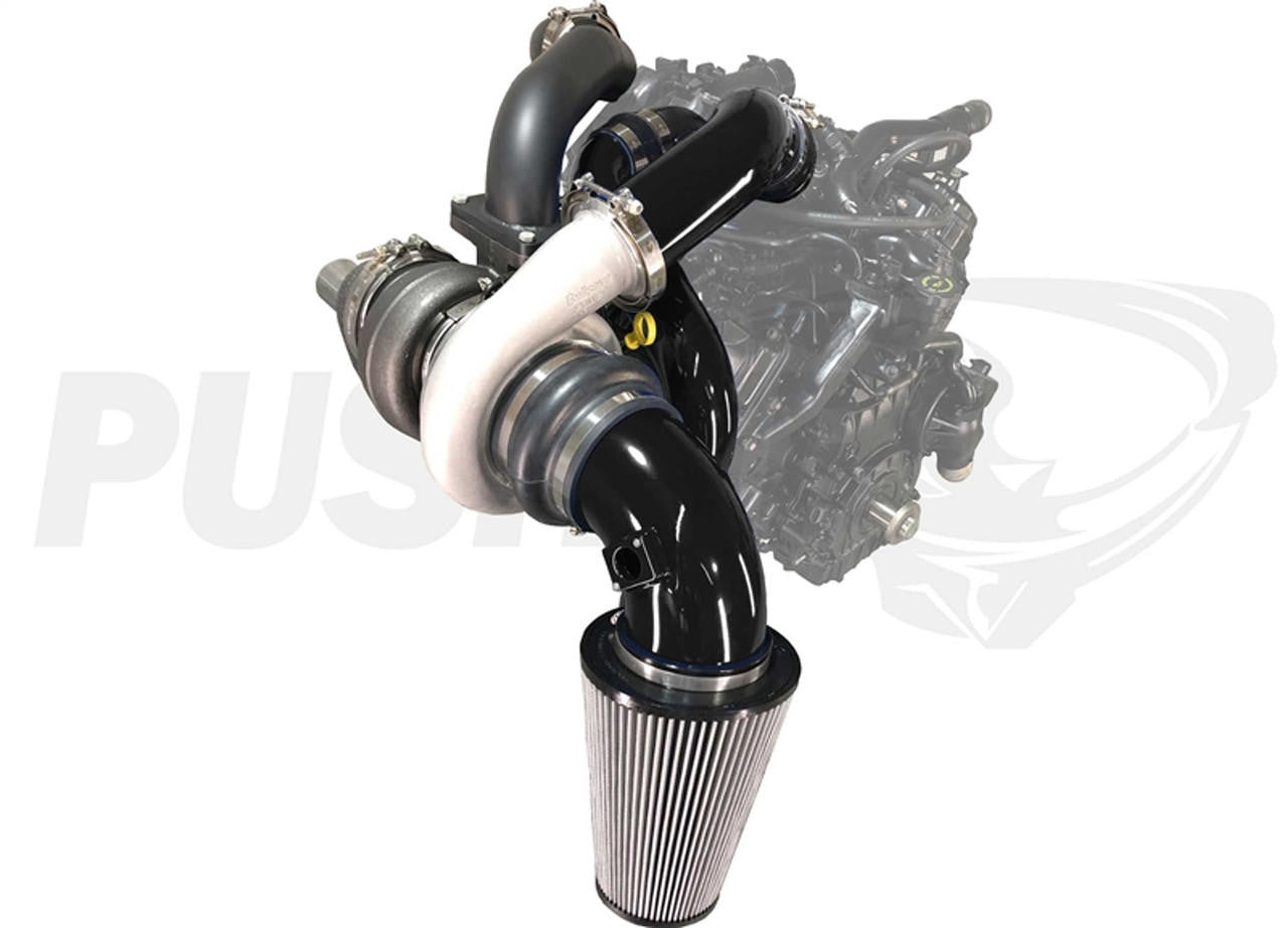 Pusher Intakes Pusher Max Compound Turbo System for 2001-2004 Duramax LB7 Trucks VAR-PGD0104GBS 