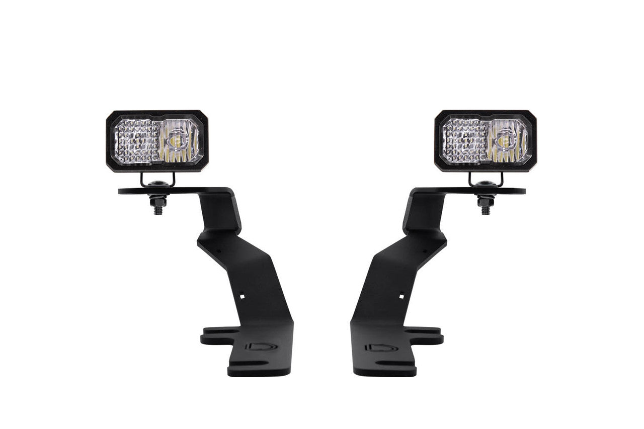 Diode Dynamics Stage Series 2in LED Ditch Light Kit for 2017-2020 Ford Raptor Pro White Combo