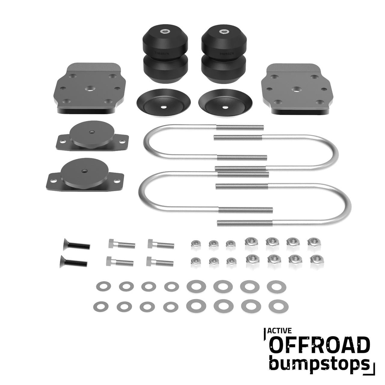 Timbren SES Active Off-Road Bumpstops with U-Bolt Flip Kit for 2005-2023 Toyota Tacoma, Rear Kit ABSTRFK 
